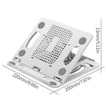 thumbnail image 3 of Gecau Plastic Tablet Phone Stand Portable Heat Upgraded Loading Laptop Stand White 9.4x9 Inch Home Essentials, 3 of 5