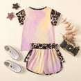 thumbnail image 4 of CAUYDY Toddler Baby Girl Summer Clothes Set Kid Outfits Short Sleeves T-Shirt Tops + Shorts Cute Outfits Set For Kids 9-24 Months 4t 5t 6t 7t 8t 9t 10t (Sizes 4-5 Years,H03-Pink), 4 of 9