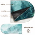 thumbnail image 6 of Teal Mountain Round Area Rug 3Ft Washable Small Circle Rugs for Kitchen Entryway, Misty Forest Nature Woodland Pine Tree Landscape Non-Slip Carpet Floor Mats Indoor Outdoor Carpet Runner Home Decor, 6 of 8