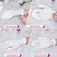 thumbnail image 6 of 12 pairs White Cotton Gloves For dry hands women men gloves cloth Lot E2 T5K5, 6 of 9