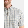 thumbnail image 4 of George Men's & Big Men's Classic Fit Short Sleeve Button-Up Poplin Shirt, Sizes S-3XL, 4 of 5