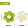 thumbnail image 4 of QKURT Round Puffy Cute Bedroom Aesthetic Accent Comfy Throw Squishy Plush Cushion Decor, 16in Flower Pillows, 2 Pack, 4 of 7