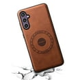 thumbnail image 5 of Case for Samsung Galaxy S23 FE, PU Leather Wallet Case with Card Slots, Flip Kickstand, MagSafe Charging Protective 2-in-1 Detachable Magnetic Phone Cover for Samsung Galaxy S23 FE, Brown, 5 of 11