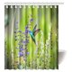 thumbnail image 1 of Cortina de Ducha ABPHQTO de Colibríes Verde Violeta 150x180 cm con ganchos, 1 of 2