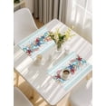 thumbnail image 5 of Teal Green Starfish Placemats Set of 6, Summer Coral Beach Conch Coastal Placemats for Dining Table, Place Mats for Kitchen Tabletop, Waterproof Wipeable Dining Table Mats Set, 5 of 9