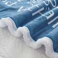 thumbnail image 6 of Faith Hope Love Blanket for Mom, Grandma, Inspirational Christian Gifts for Women Men, Gives Comfort, Strength and Warm Hug (Sherpa Fleece, Coral Blue), 6 of 6