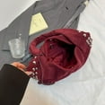 thumbnail image 5 of SPEKSEE Deerskin Velvet Studded Shoulder Bag Rivet Frosted Underarm Bag Y2K Fashion Hobo Bag for Shopping Travel Work, 5 of 18