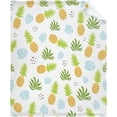 thumbnail image 4 of Pineapple Print Fleece Flannel Lightweight Blankets Plush Microfiber Bedding Throw Blanket for Couch and Bed 40"x30" for Pet, 4 of 6