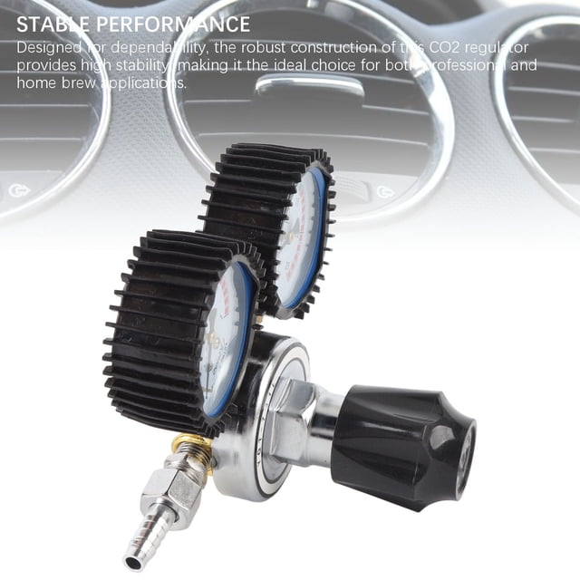 Regulador De CO2, G5/8in-14 Salida 2 Manómetros 15 M/h Respuesta Rápida Control Preciso Regulador De CO2 De Doble Etapa M16x1.5 Para La Presión De Trabajo Del