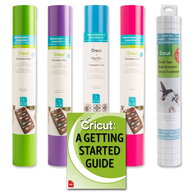 Cricut Premium Removable Vinyl Rolls Purple, Blue Calico, Green and