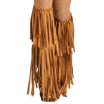 Fun World Women's Hippie Fringe Boot Covers, Multi, Standard