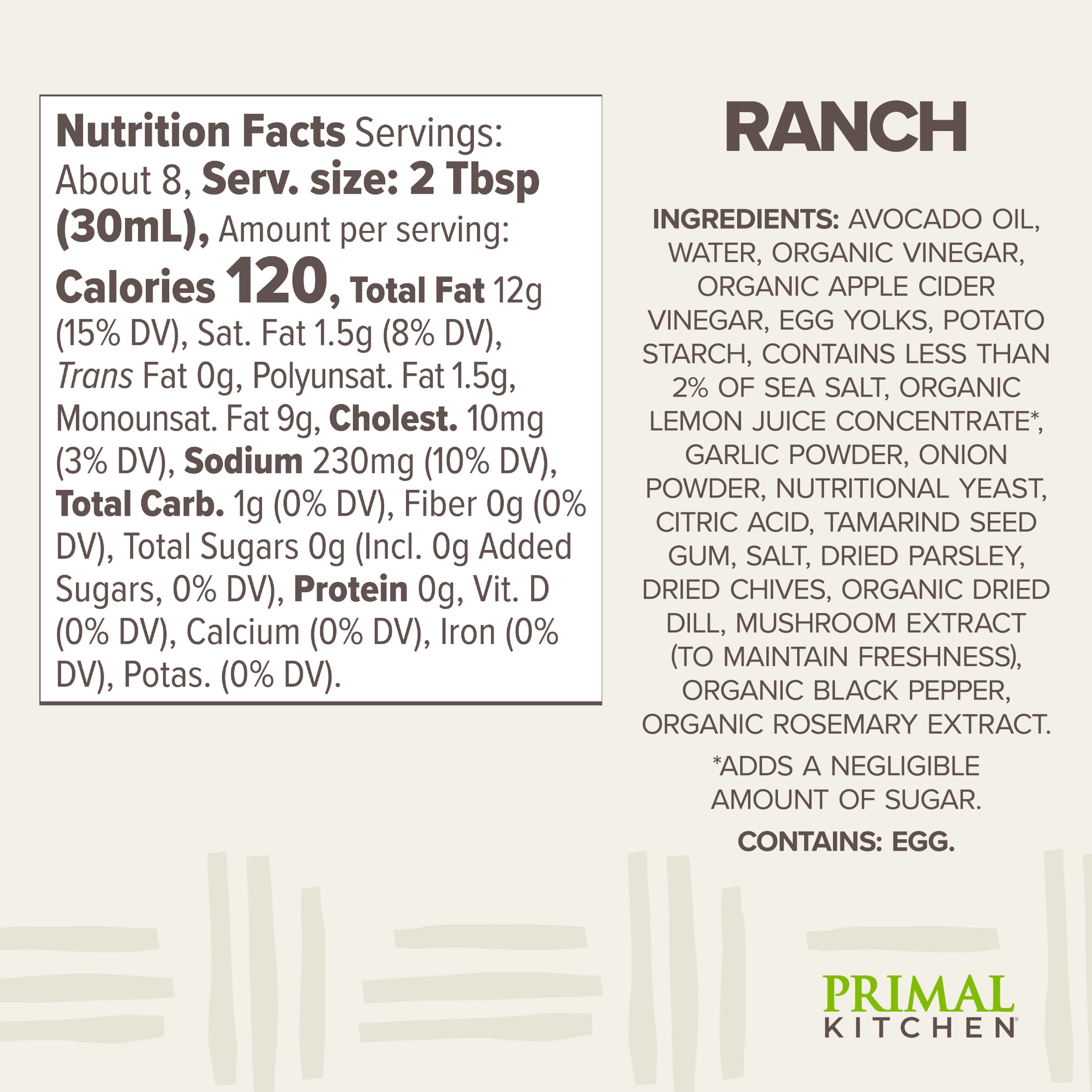 Primal Kitchen Ranch Dressing & Marinade 8 fl