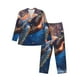 thumbnail image 1 of Balery Night Sky Turtle Pijama para Hombre de Dos Piezas con Manga Larga, Conjunto de Dormir y Descanso Suave con Bolsillos-Medium, 1 of 7