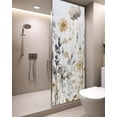 thumbnail image 2 of Window Privacy Film Rustic Flowers Stained Glass Window Film Decorative Sun Block Window Cover Watercolor Botanical Floral Herbs Plants Window Clings Static Adhesive Sticker for Bathroom 29.5"x78.7", 2 of 7
