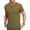 Mustard Green, variant on RICHCOIN Men Ribbed Summer Top Short Sleeve Crewneck Basic T-shirt White Casual Solid Color Muscle Tee Shirts L