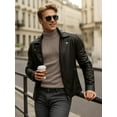 thumbnail image 4 of OALUXE Turtleneck Ribbed Long Sleeve Shirts for Mens Undershirts Knit Thermal Fitted Basic Tops, 4 of 7