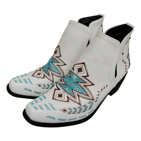 

Zunfeo Women Chelsea Boots- Offer Hiking Boots Solid Vintage Cowboy Boots Christmas Gifts Clearance White 6.5