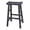 Black, variant on Sunny Designs Marina 30" Mahogany Wood Saddle Seat Stool in Ocean Blue -Set of 2