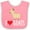 Pink and White, variant on Inktastic Goat Cute I Love Goats Farm Animal Boys or Girls Baby Bib