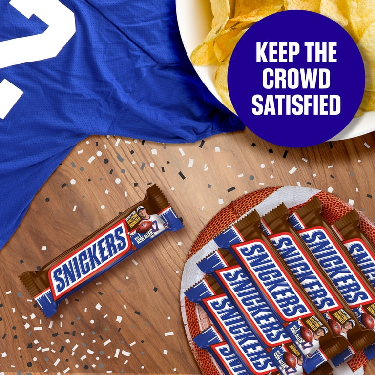 SNICKERS, NFL Football Chocolate Candy Bar, 1.86 oz Full Size