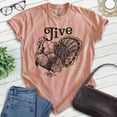 thumbnail image 2 of Jive Turkey T-shirt, Unisex Women's Men's Shirt, Turkey Day Thanksgiving Holiday Family Christmas, Heather Sunset, Medium, 2 of 6