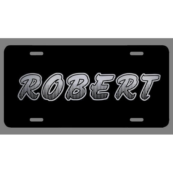 Robert Name Etched Style License Plate Tag Vanity Novelty Metal | Etched Aluminum | 6-Inches By 12-Inches | Car Truck RV Trailer Wall Shop Man Cave | NP576