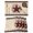 Brown Red Beige, variant on Placemats Set of 4, Texas Star Vintage Woven Placemat, Linen Place Mats for Kitchen/Dining Tables, Brown Retro Art Red Berry Wooden Washable Table Mats for Party