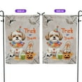 thumbnail image 2 of Trick or Treat Shih Tzu Funny Mummy Cosplay Pumpkin Candy Basket Garden Flag 12x18in Double Sided Lion Dog Lover Gifts Outdoor Decor - 12016, 2 of 5