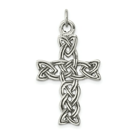 Celtic Religious Cross - 925 Sterling Silver Irish Claddagh Celtic Knot Cross Religious Pendant Charm Necklace Latin Fine Jewelry Ideal Gifts For Women Gift Set From Heart