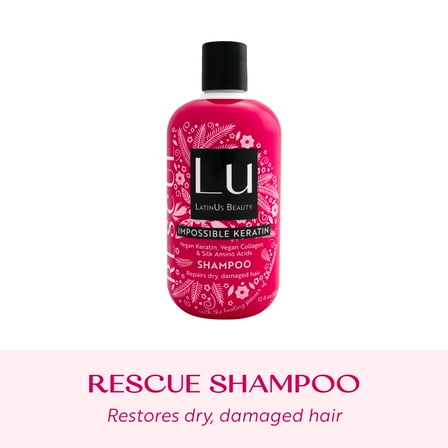 Lu by LatinUs Beauty Rescue Shampoo, For Damaged and Dry Hair, 12 oz