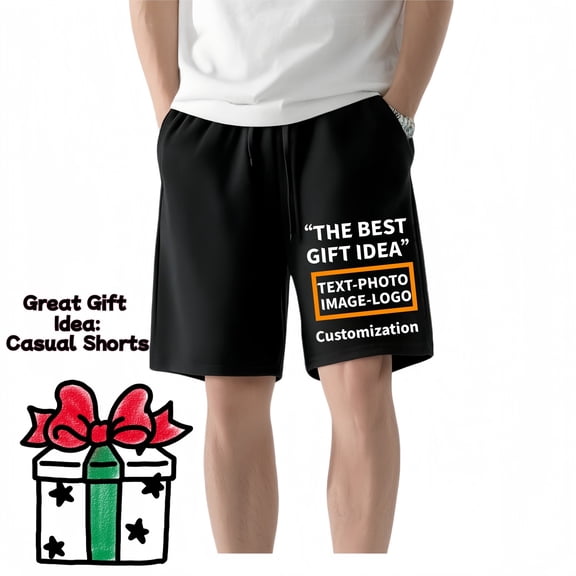 Custom Shorts Personalized Photo Text Casual Summer Wear