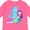 thumbnail image 4 of Inktastic Fourth Birthday Mermaid Girls Long Sleeve Toddler T-Shirt, 4 of 5