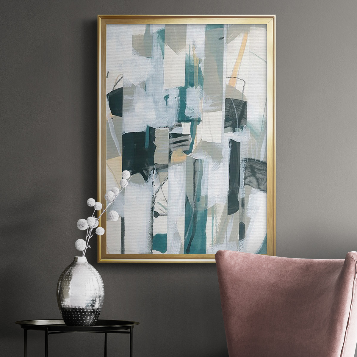 Sea Cavern Strata IV Premium Framed Print, in Gold, Black, or Silver - Ready to Hang