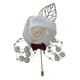 thumbnail image 4 of Ramillete de novia para novio, ramillete de rosas, boutonniere para fiesta de graduación para padrinos de boda y novias blanco, 4 of 6