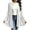 White, variant on cocolona Vintage Cardigan for Women Solid Color Long Sleeve Pleated Casual Tops Open Front Flowy Cardigan for Party