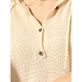 thumbnail image 5 of INSPIRE CHIC Women's Knitted Solid Color Drawstring Sleeveless Hooded Casual Mini Dress M Apricot, 5 of 6