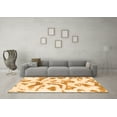 thumbnail image 3 of Ahgly Company Indoor Round Abstract Orange Modern Area Rugs, 3' Round, 3 of 4