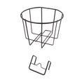 thumbnail image 3 of OULII 1Pcs Railing Planter Holder Black Iron Hanging Flower Pot 25.4X25.4Cm, 3 of 8