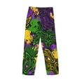 thumbnail image 5 of Sigee Mardi Gras7 Print Men's Pajama Pants - Soft Lounge Sleep Bottoms with Elastic Waistband and Pockets-Medium, 5 of 9