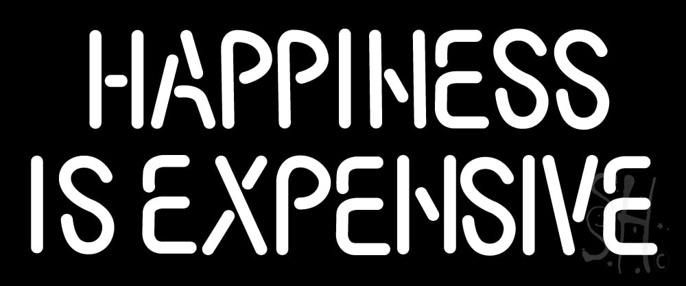 New Happiness Is Expensive Neon Sign For Bedroom Wall Decor Artwork With Dimmer 