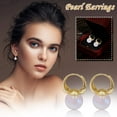 thumbnail image 1 of WILLBEST Aretes Mujer Pequeños Perla Oro Rhinestone Clip De Oreja Fino Colgante Pendientes De Diamantes De Imitación De Moda Boda Accesorios De Mujer Joyería Pendientes Para Mujeres, 1 of 5
