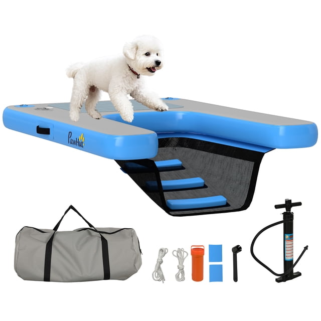 PawHut Dog Water Ramp, Floating Boat Ramp for Swimming Pets Up to 200 lbs
