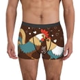 thumbnail image 4 of Wukai Rooster And Chicken Print Men’s Underwear Breathable Boxer Briefs,&nbsp;Moisture Wicking & Breathable-Large, 4 of 7