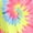 Neon Rainbow, variant on Men's Specialty Tie-Dye Long Sleeve Throwback Look Tee Kelly 4X-Large