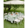 thumbnail image 3 of Rectangle Outdoor Tablecloth with Umbrella Hole and Zipper 60x102 Inch, Sage Green Coastal Coral Waterproof Patio Table Cloth, Summer Nautical Sea Beach Ocean Washable Picnic Table Cover for Camping, 3 of 7