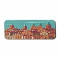 thumbnail image 1 of Amsterdam Computer Mouse Pad, Vertical Computer Graphics of Retro Buildings, Rectangle Non-Slip Rubber Mousepad Large, 31" x 12" Gaming Size, Burnt Sienna Sea Blue, by Ambesonne, 1 of 2