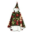 thumbnail image 2 of Womens Santa Claus Cape Hooded Christmas Poncho Cloak Holiday Party Christmas Gift Sherpa Lined Wrap Shawl Cozy Soft Capes Coat Funny Trendy Xmas Party Outfits, 2 of 3