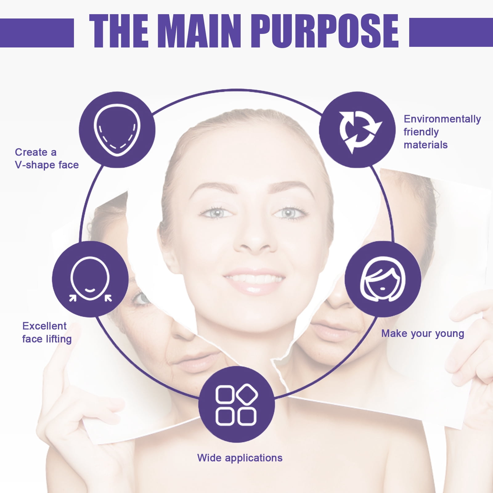 Alvantor Face Lift Tape Invisible V-Shaped Stickers Waterproof Jaw Slimming V Line Shaper, 40PCS