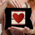 thumbnail image 3 of Pratyus Tote Bag Valentine Gift Pink Love Cosmetic Bag for Women Heart Paper Stitching Travel Essentials Accessories Black, 3 of 6