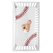 Baseball Patch Photo Op Fitted Crib Sheet by Sweet Jojo Designs